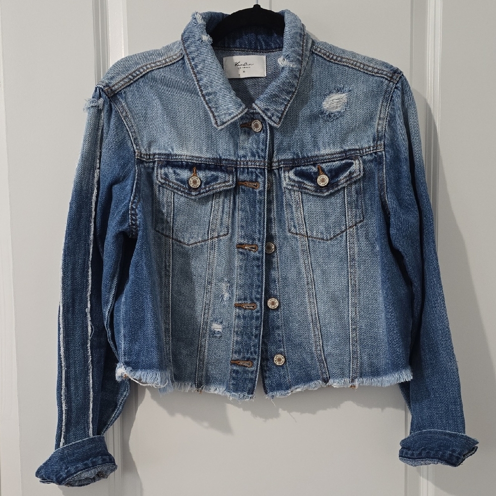 KanCan  Blue Distressed Jean Jacket